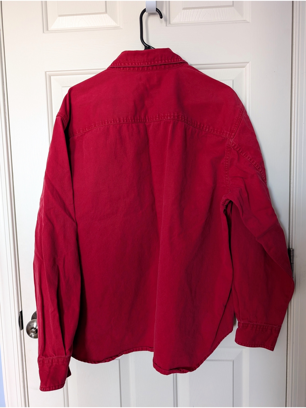 Vintage Levi's red denim heavyweight button-down shirt or shirt jacket - Picture 2 of 11